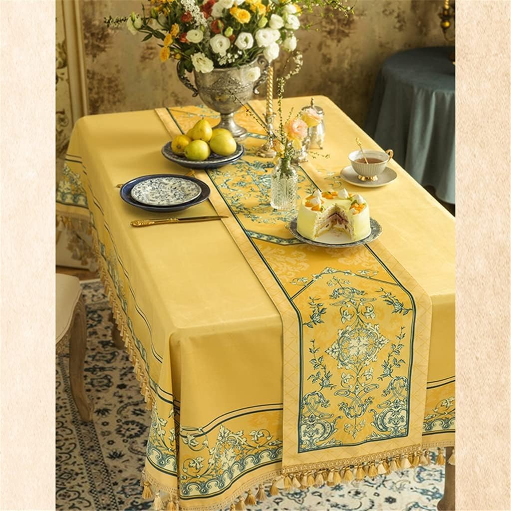Centro Mesa Camino De Mesa Amarillo, Bandera Cama Americana, Comedor Estilo Europeo, Café, Mueble TV, Tela Decorativa Larga Decoración Camino(33*200cm)