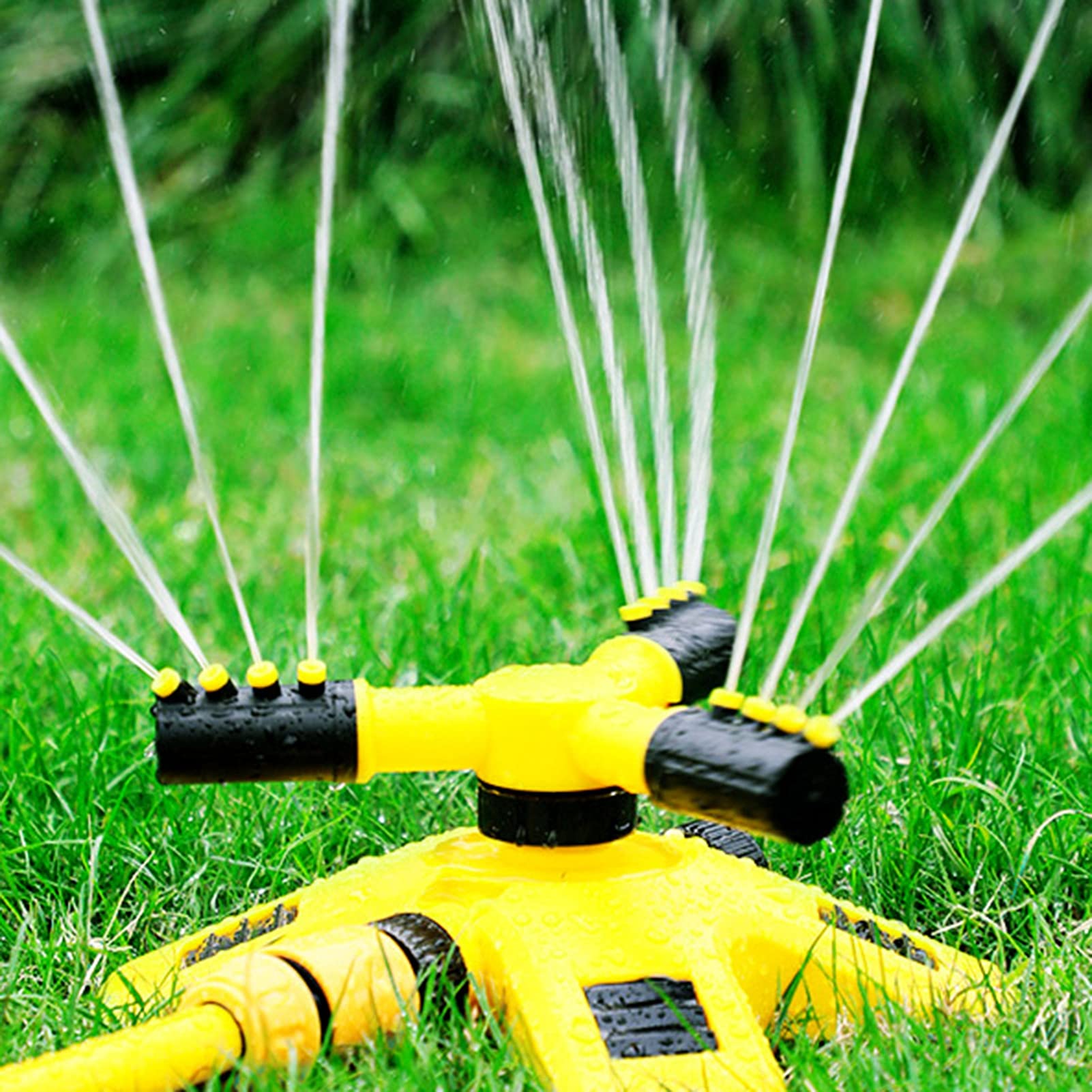 Rociador de jardín for césped, rociador de Agua automático de 360 ​​Grados, Cabezal de rociador de riego de Patio de césped ABS, Boquilla de rociador de Suministro de jardín Ajustable