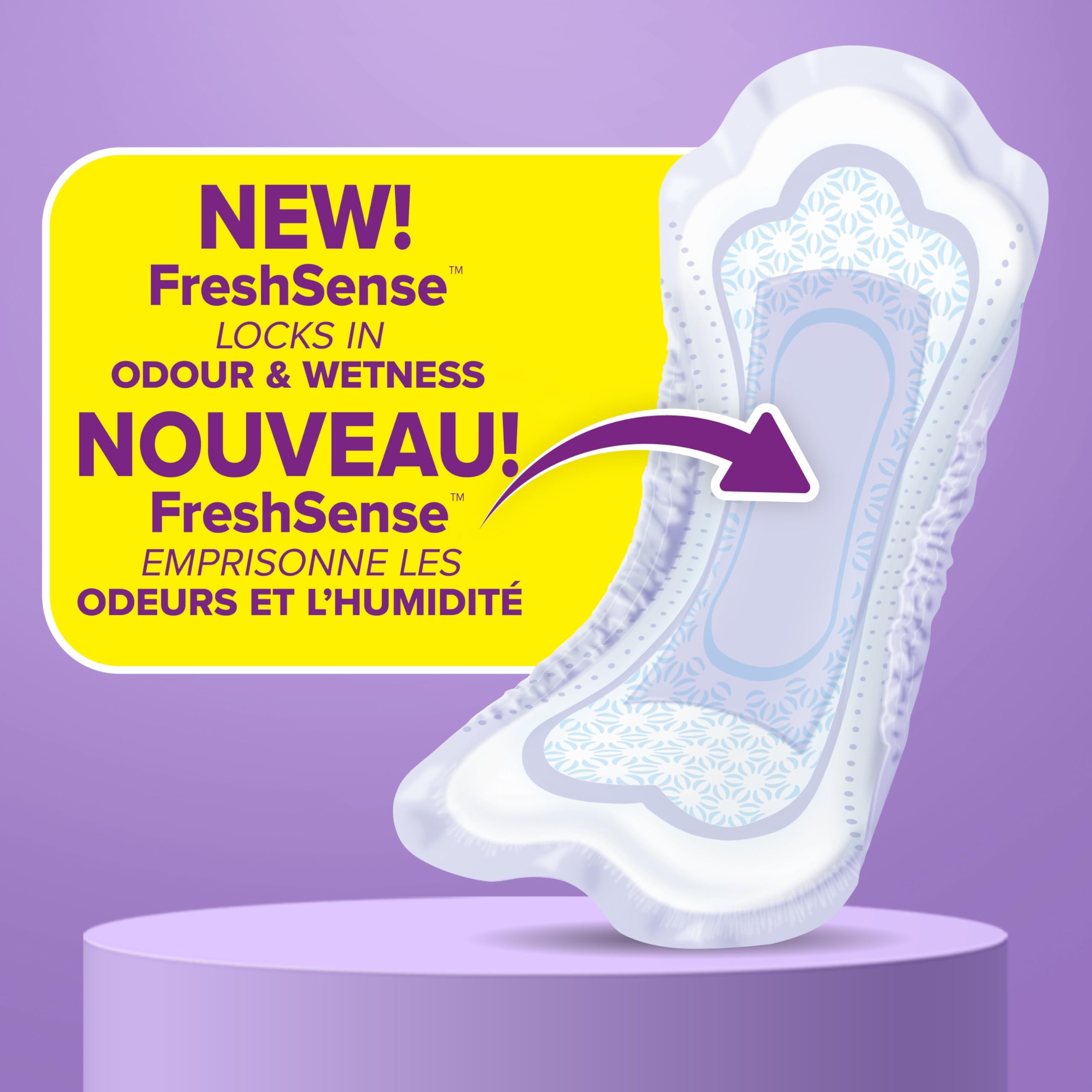 Close-up of the Poise Daily Postpartum Incontinence Panty Liners showing texture and length.