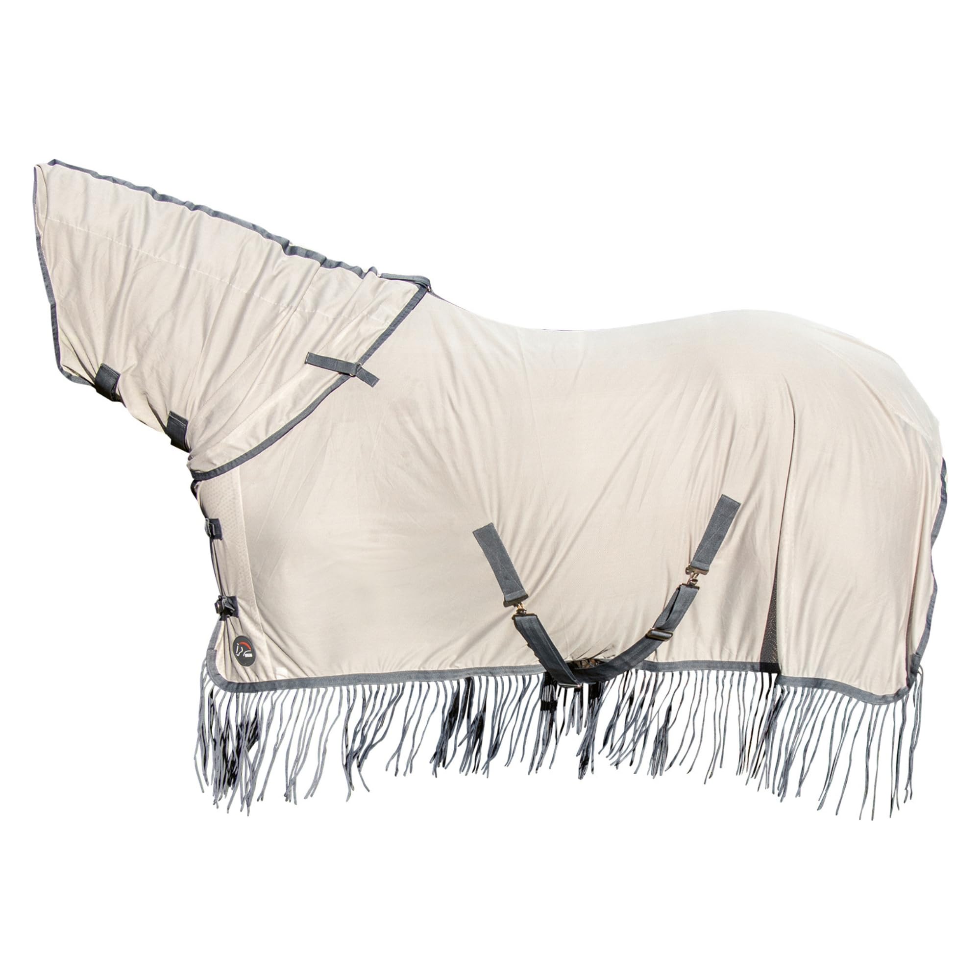 HKM Fringes Style c. staccabile Coperta antimosche Argento/Grigio 125