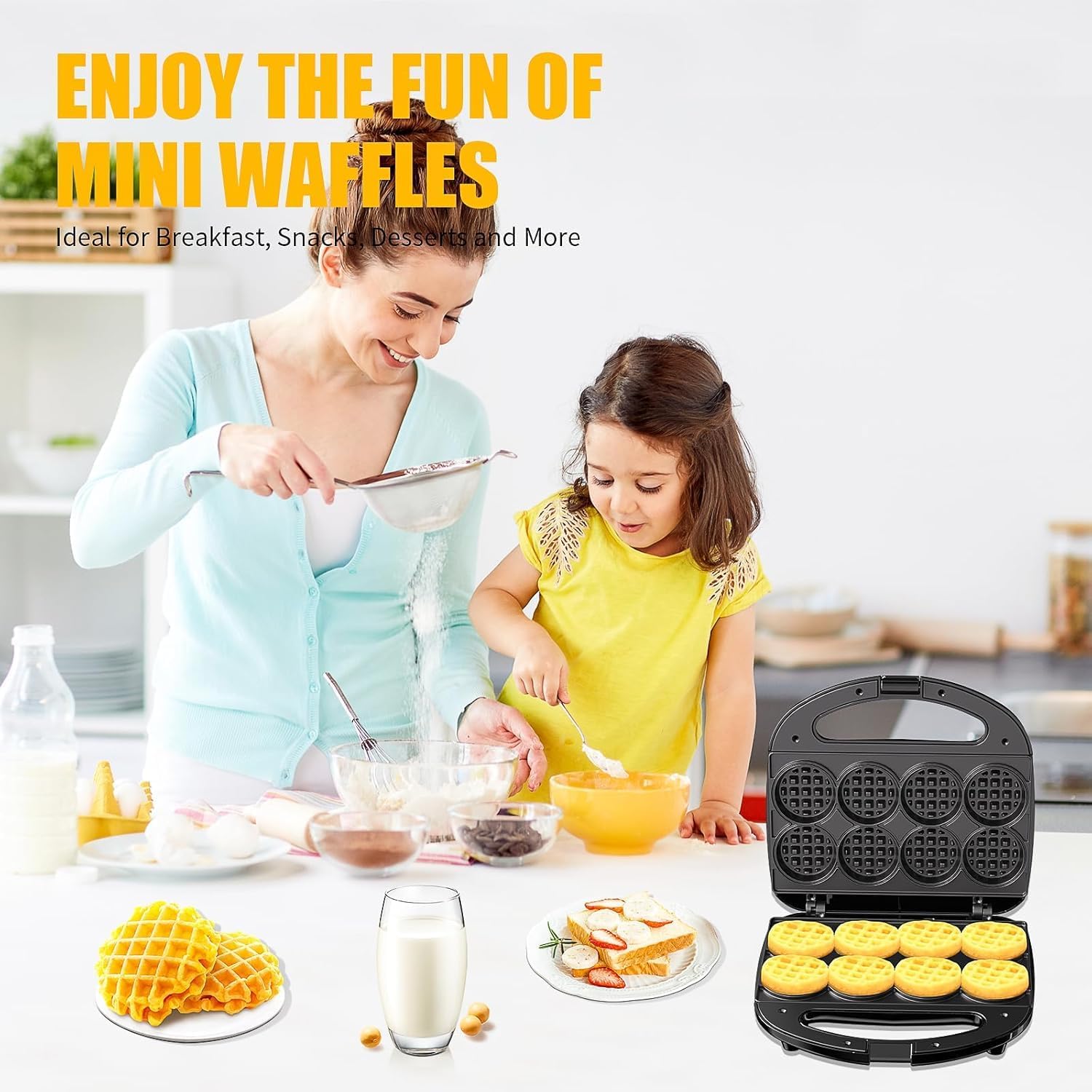 Making Mini Waffles at Home
