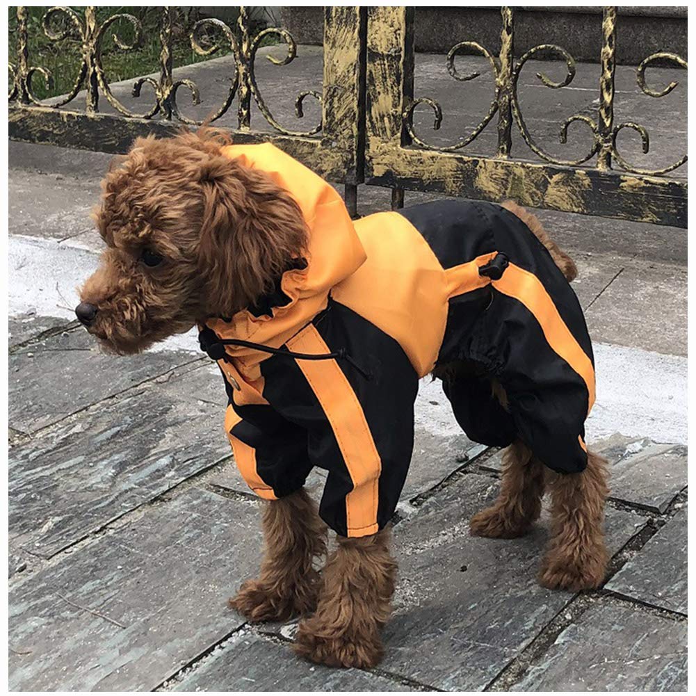 Imperméable pour petit moyen grand chien orange taille L-XS manteau 4 jambes
