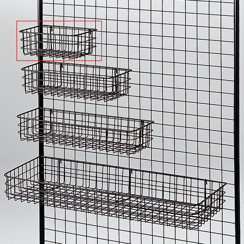 Amazon.co.jp: ディスプレイネット用網カゴ 黒 幅27cm 【 メッシュ