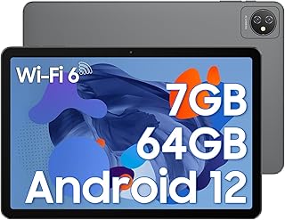 Blackview Tablet Android 12 Tab 8 WIFI Tablets 10 Inch, 7GB+128GB / TF 1TB, Quad Core Processor, 1280×800 HD+ IPS Screen, 6580mAh Battery, 13MP+8MP Camera, Wi-Fi 6, Screen Record, Tablet PC - Grey