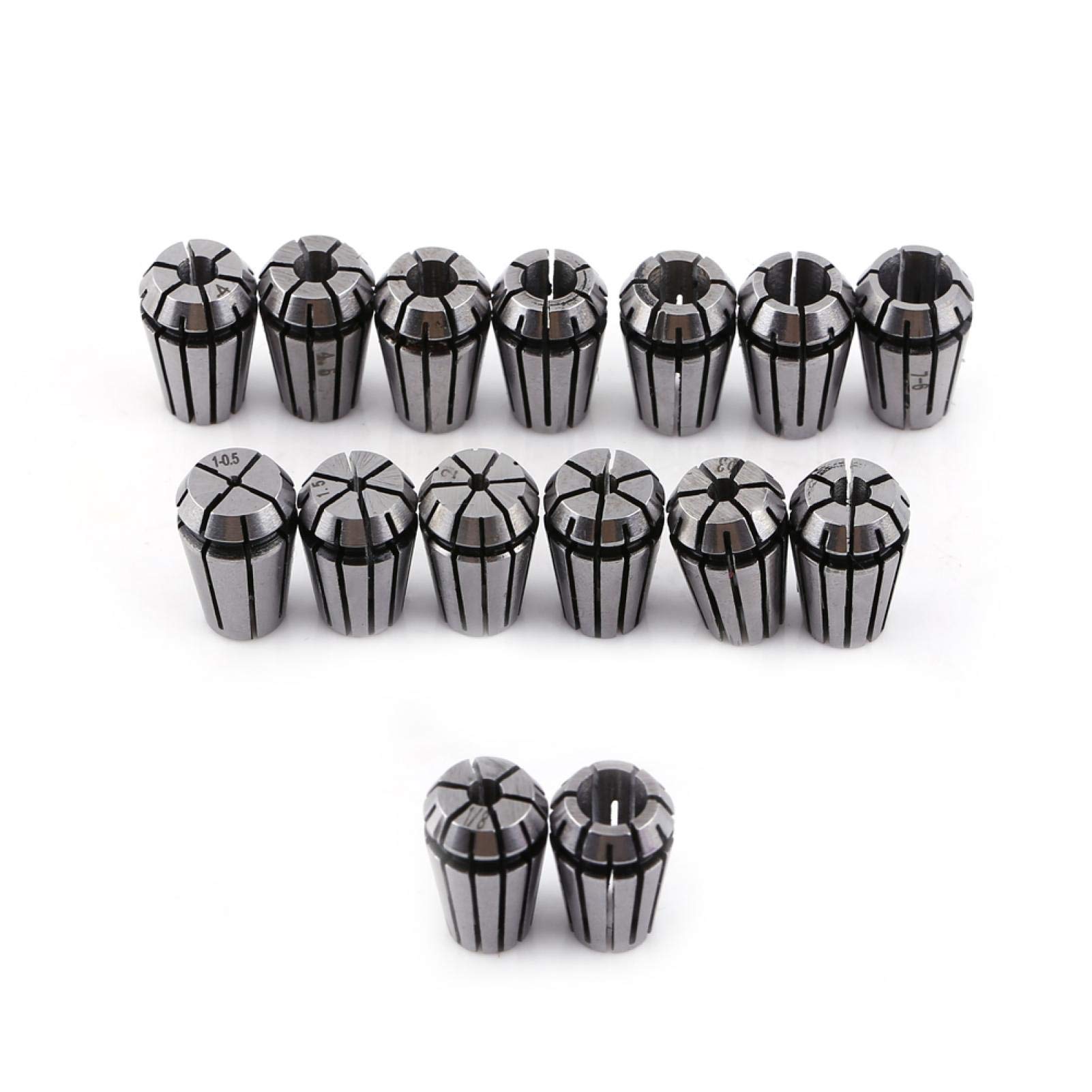 15 pièces ensemble de pince à ressort ER11 support de pince de gravure de serrage porte-outil de tour pour Machine de gravure CNC et outil de tour de fraisage