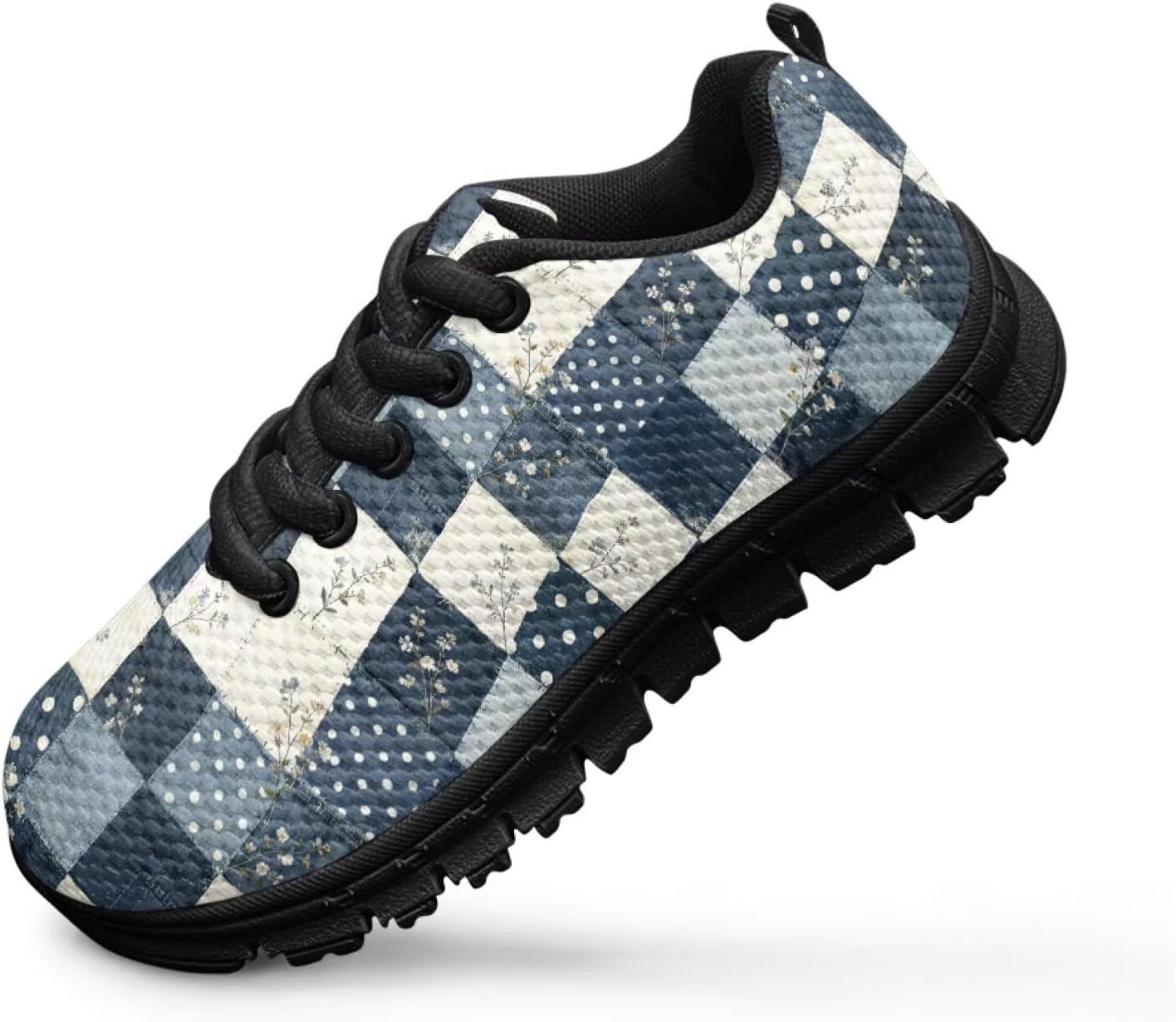 Funnydude Cool Print Boys Running Shoes Size 10.5-7 Kids Lightweight Breathable Sneakers Lace up Shoes