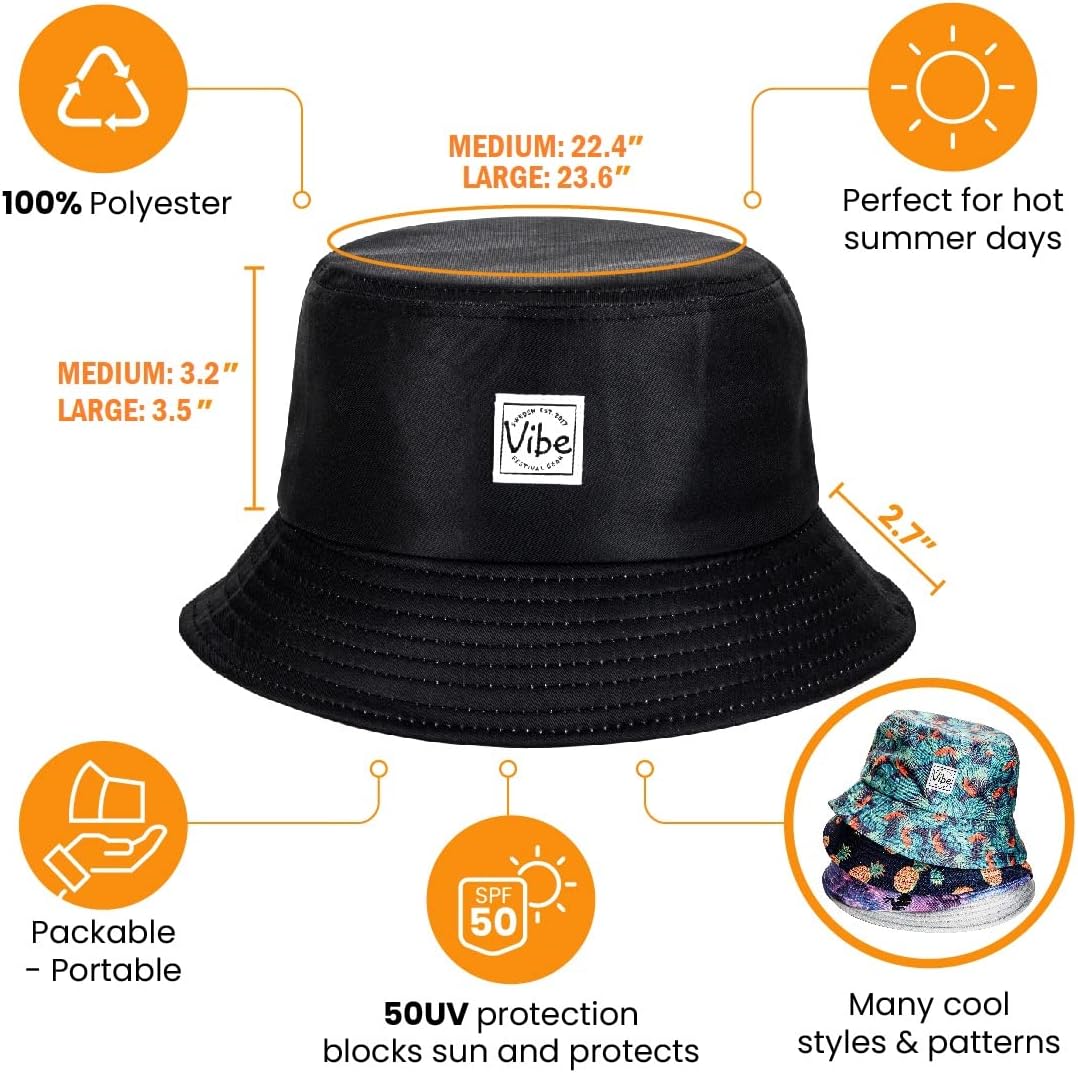 Vibe Festival Gear Bucket Hat Unisex for Men Women Fashion Fishing Hat Cute Fisherman Cap - Image 2