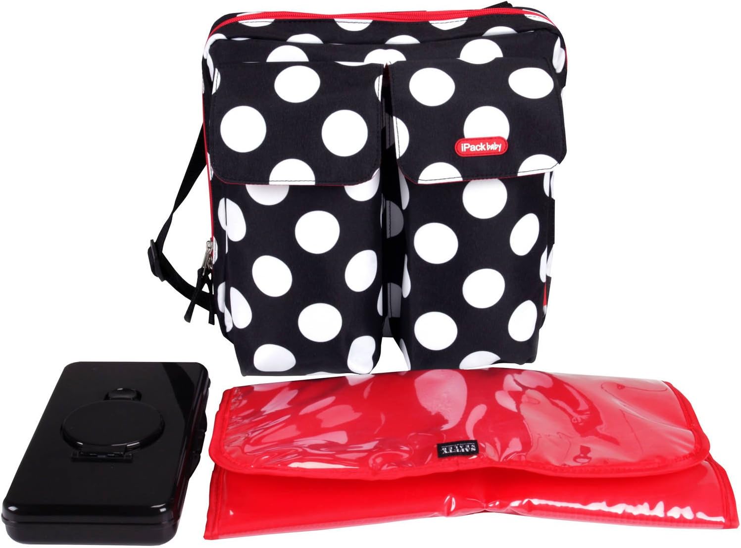 iPack Baby Deluxe Bottle Bag, Black/White