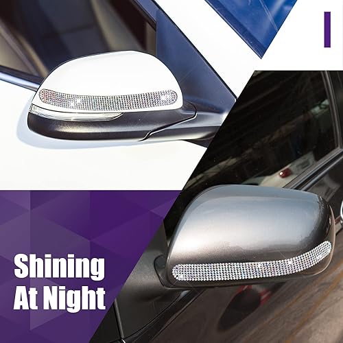 Miniatura 4 de Frienda 10 piezas de accesorios brillantes de automóvil para mujeres, protector de manija de puerta de automóvil, fundas para manijas de puerta para