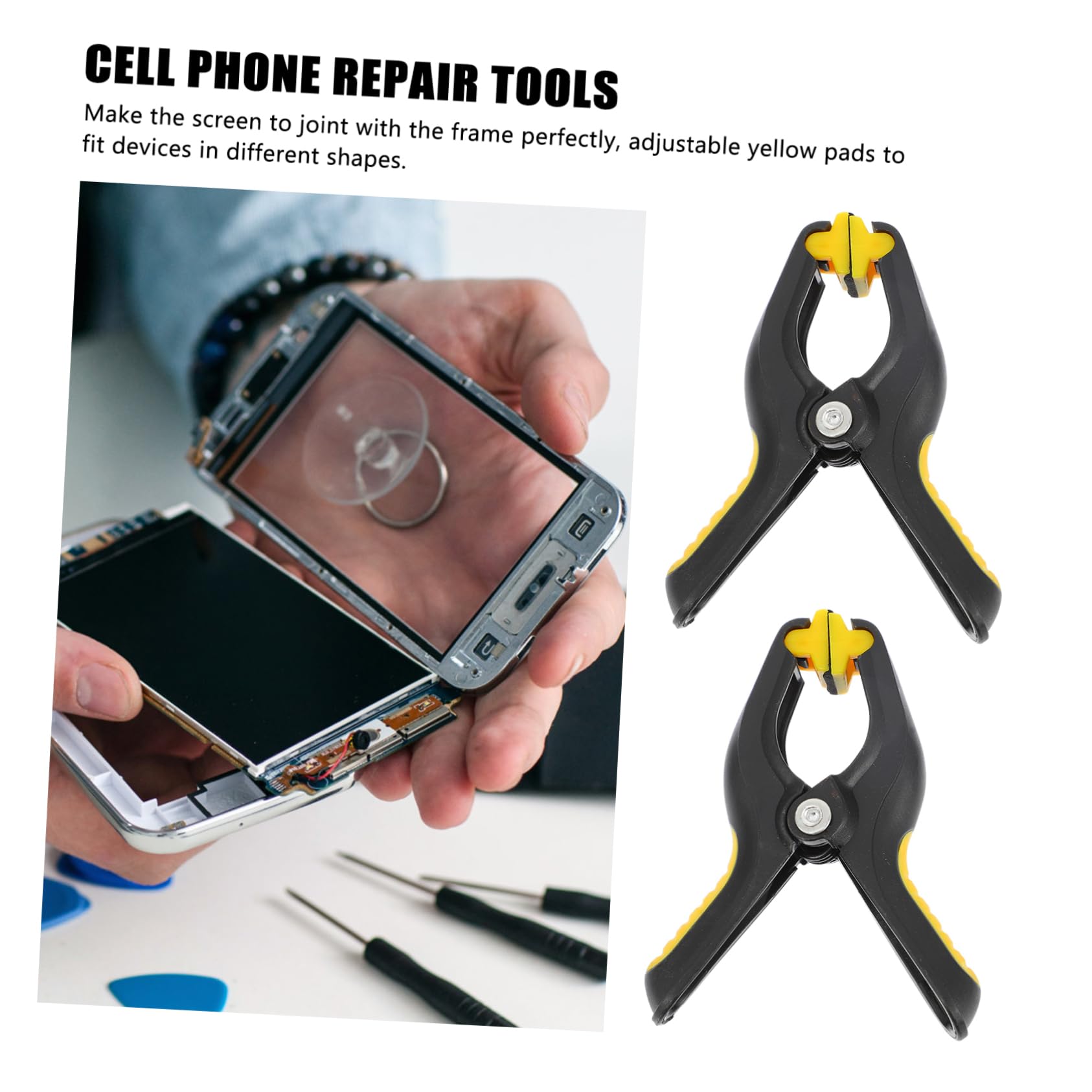 SEWACC 4Pcs Plastic Screen Suction Cups for Non Slip Handle Fixture for LCD Screens Tablets and More for Smooth Surfaces