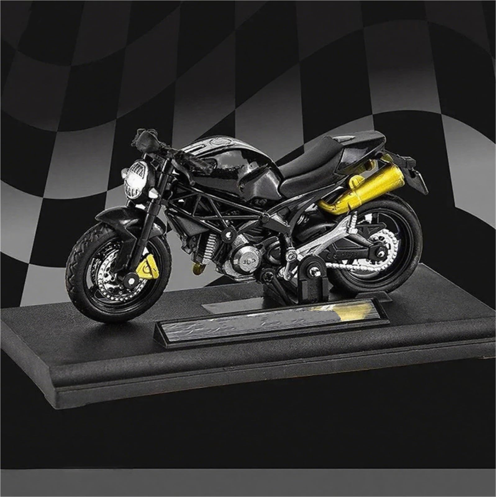 Maßstabsgetreues Motorradmodell Simulation 1/18 Maßstab Für Ducati Monster 795 Off Road Motorrad Legierung Modell Druckguss Fahrzeug Spielzeug Geschenk(Nero)
