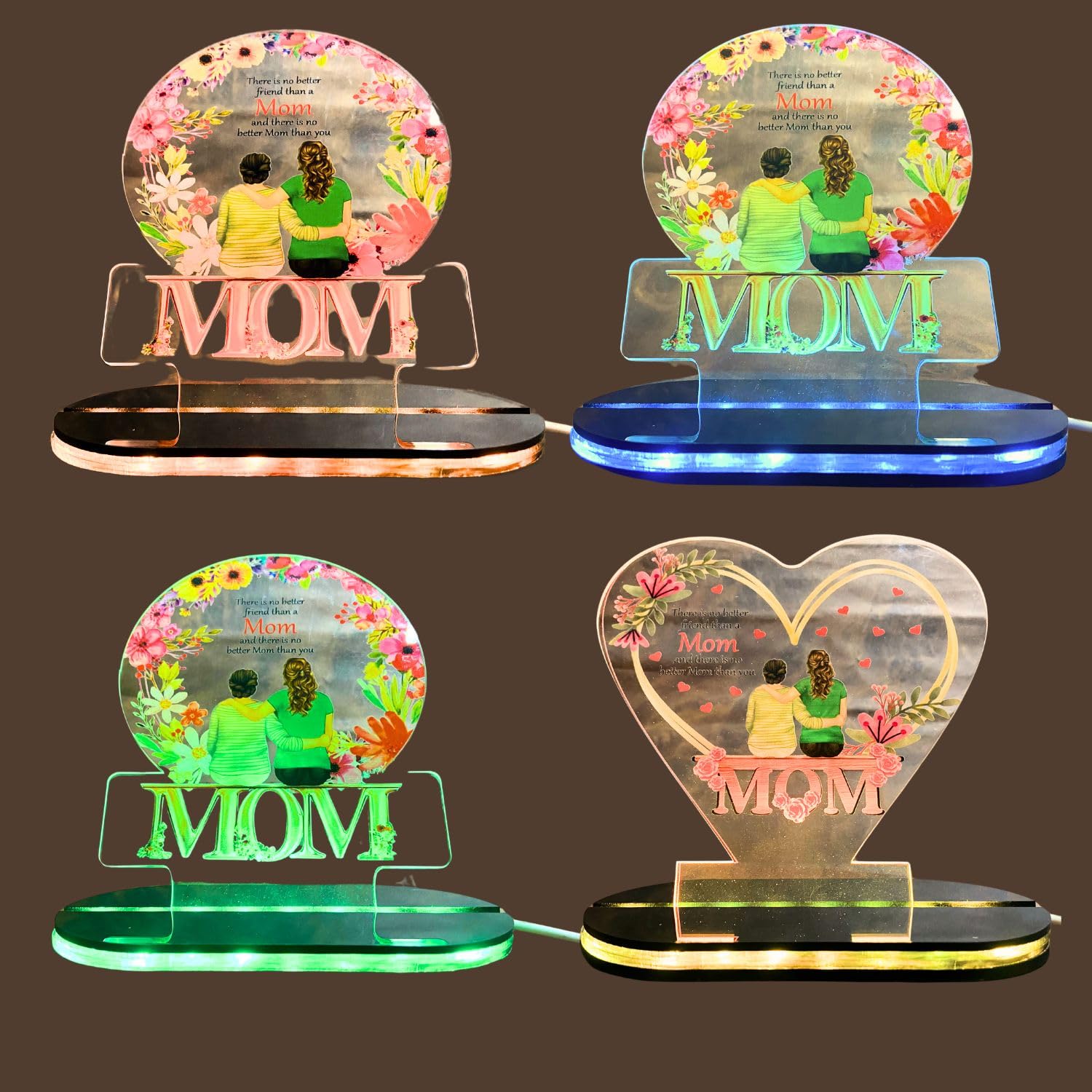 SNOOGG RGB 16 Multicolor 3-Layer 3D Crystal Display Base. showcasing Crystal Objects, Resin Art, Picture, 3D Glass Items, Bottles Comes with a Three-Button Controller dimmer and on-Off (6 inch) 4