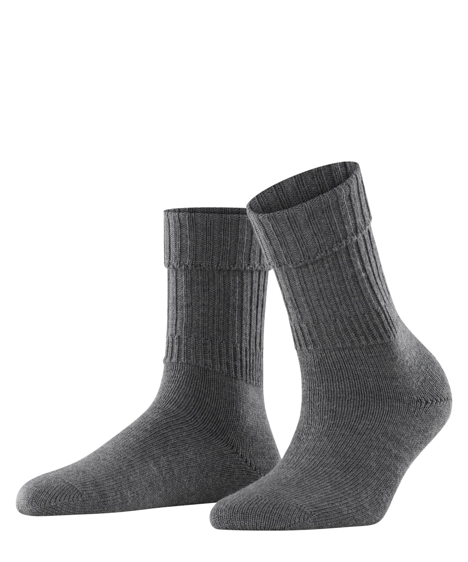 FALKE Women's Striggings Rib W So Wool Plain 1 Pair Socks, Grey Dark 3070, 2.5-5