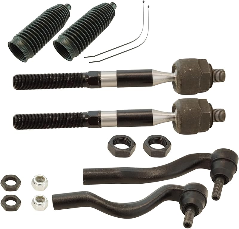 Kit de direção TRQ com barras axiais internas e externas e coifas da caixa de direção para Dodge Durango e Jeep Grand Cherokee 2011–2015 – 6 peças