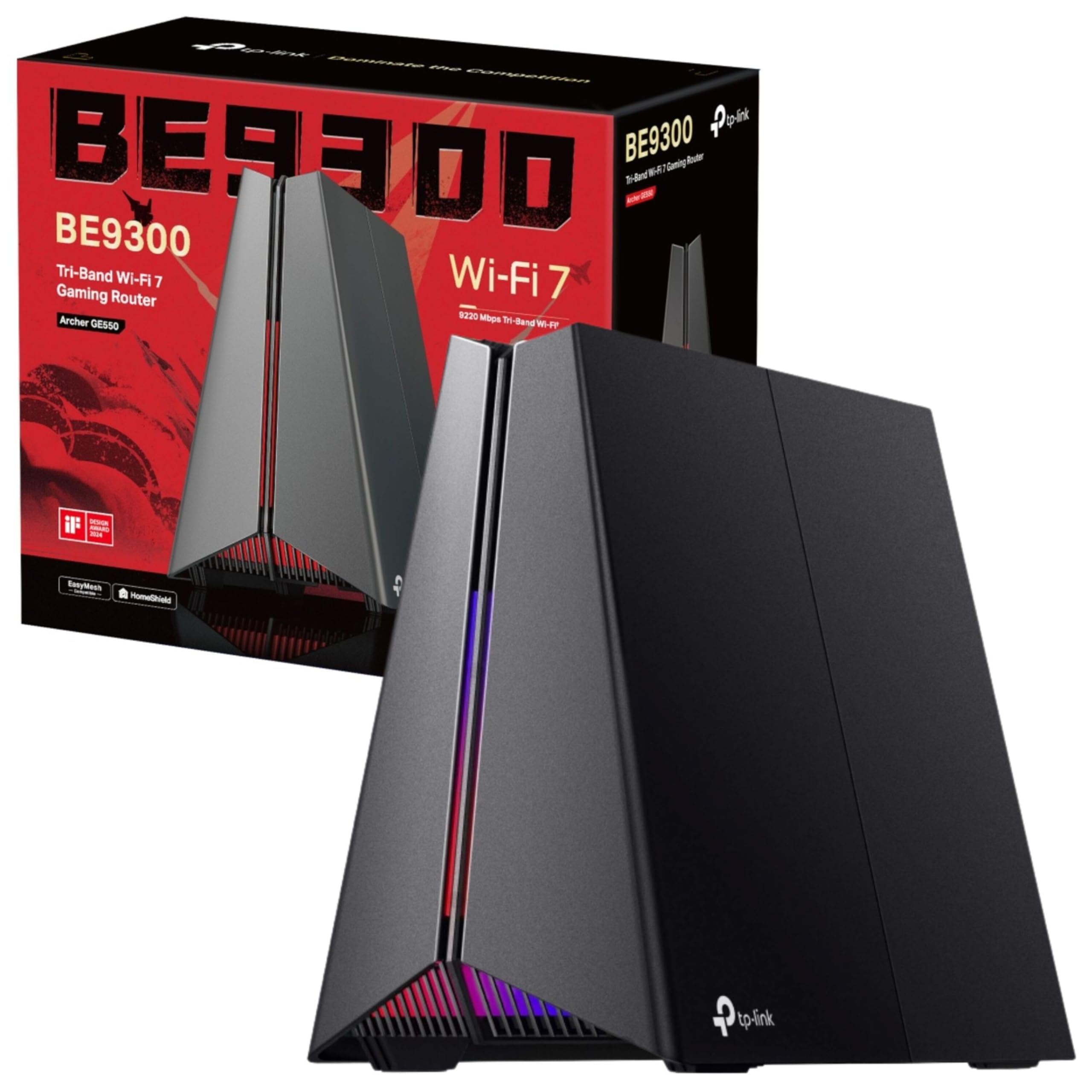 TP-Link Archer GE550 BE9300 Tri-Band WiFi 7 Gaming Router, 5G