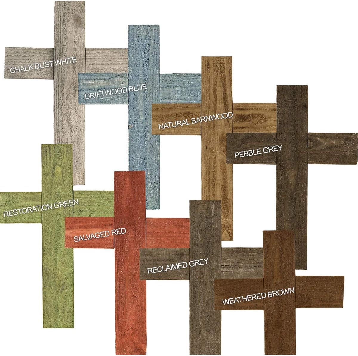Ekena Millwork DECR020X036X1500CRSRD Vintage Farmhouse Cross, Barnwood Decor Collection, 20"W x 36"H x 1 1/2"D, Salvage Red