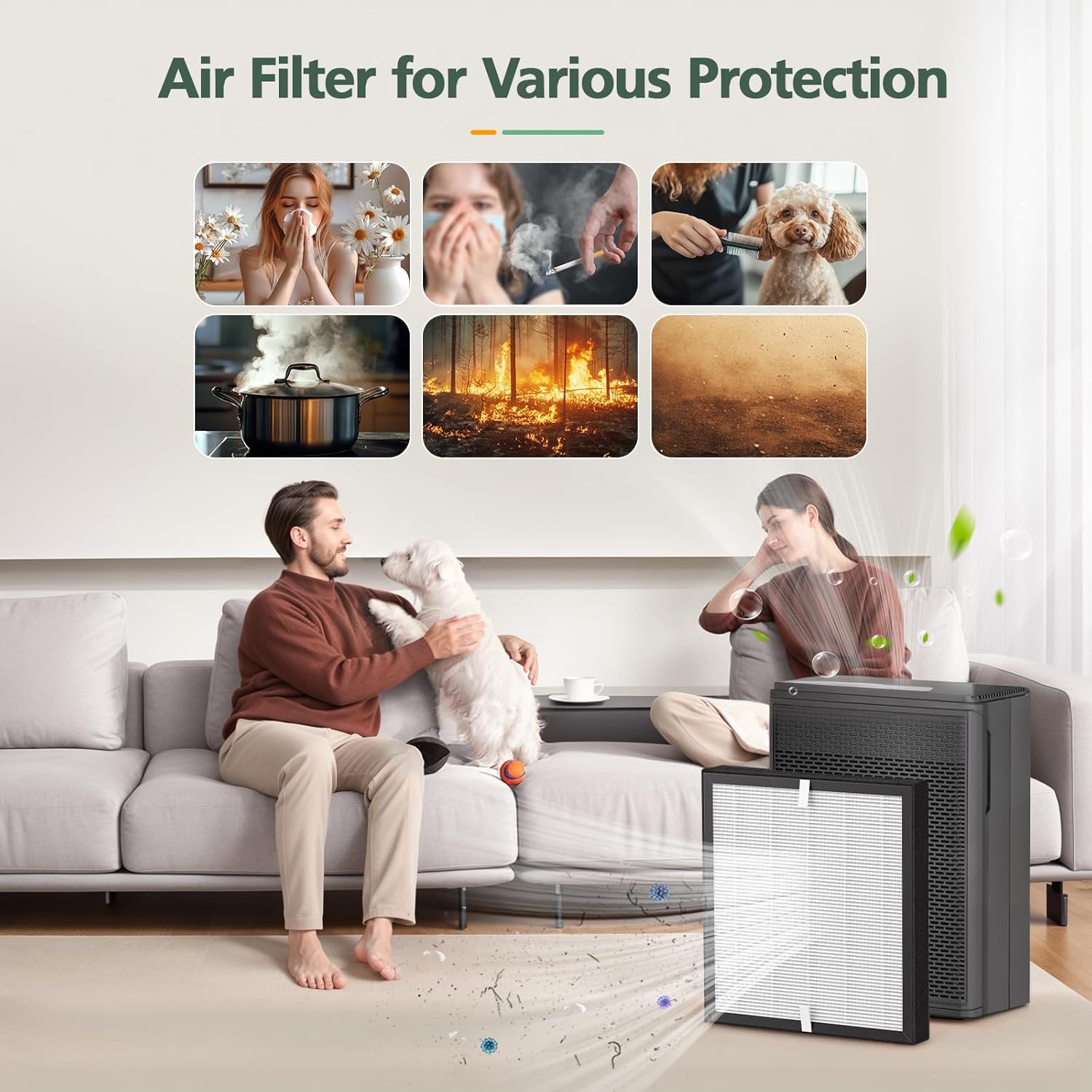 P280 P260 Filter Replacement, for TPLMB/YARIKI P280 Air Purifier, for AIUZLK P260 Air Purifier, 3-Stage Filtration (2 Pack) - Image 9