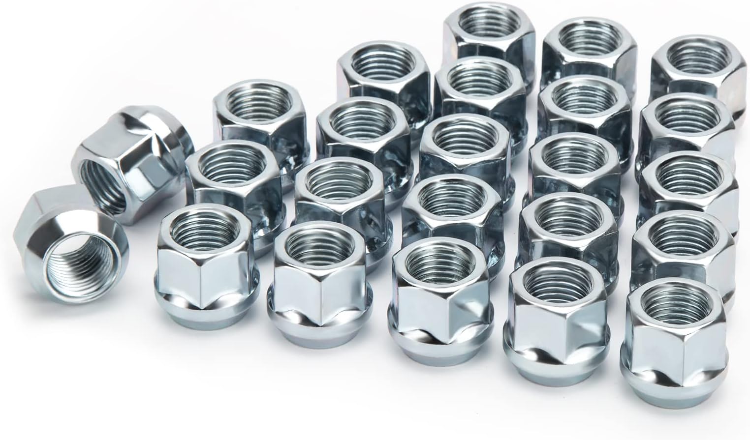 KSP M14X1.5 Open End Acorn Bulge Wheel Lug Nuts, Zinc Finish,3/4"（19mm） Hex 0.84”(21mm) Height Conical Seat 60 Degre for Truck/Tuner Aftermarket Rims Pack 24 pcs, 1 Year Warranty