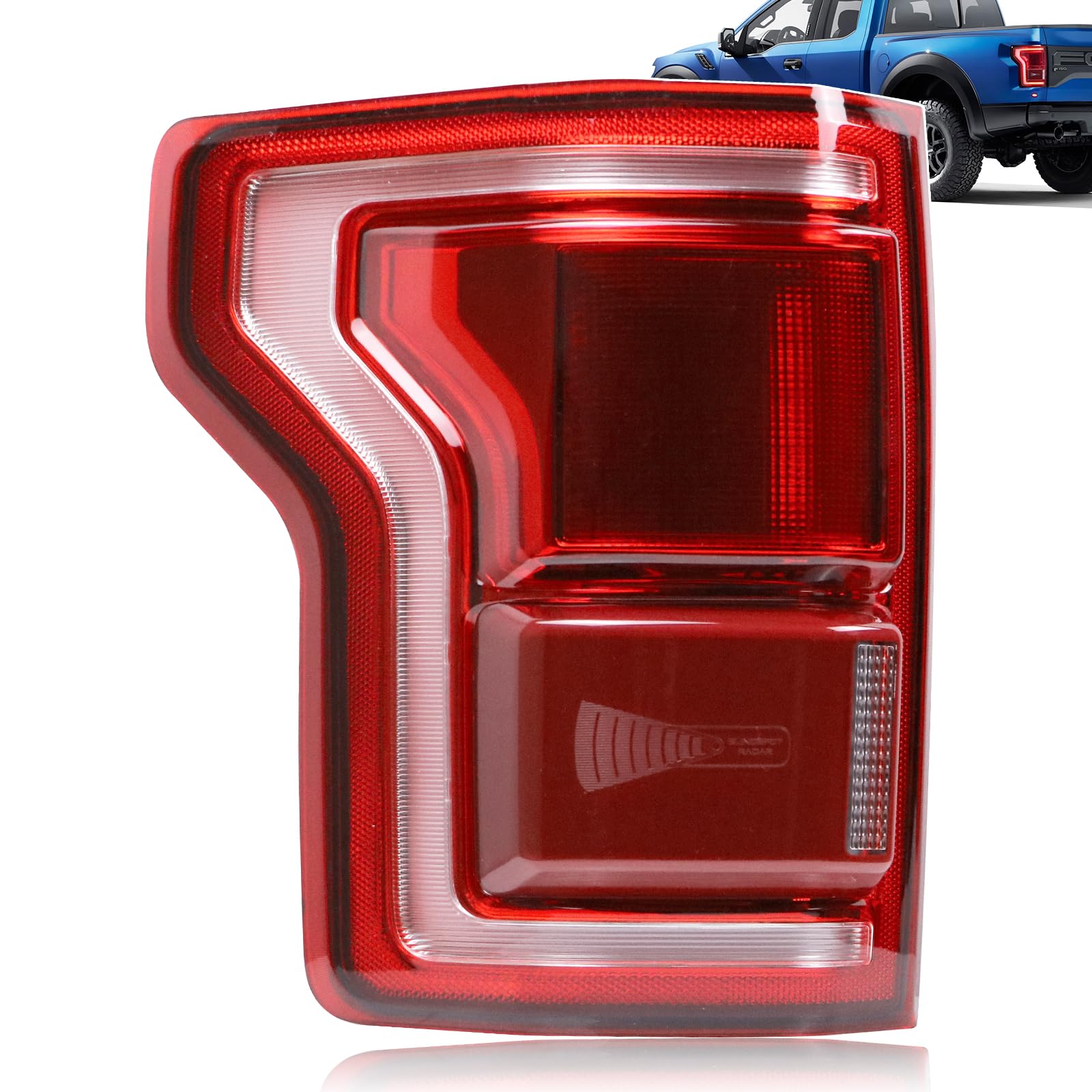 Nakuuly LED Tail Light with Blind Spot Compatible With Ford F150 2015 2016 2017 Left Driver Side Taillight Rear Brake Lamp Signal Assembly # ‎