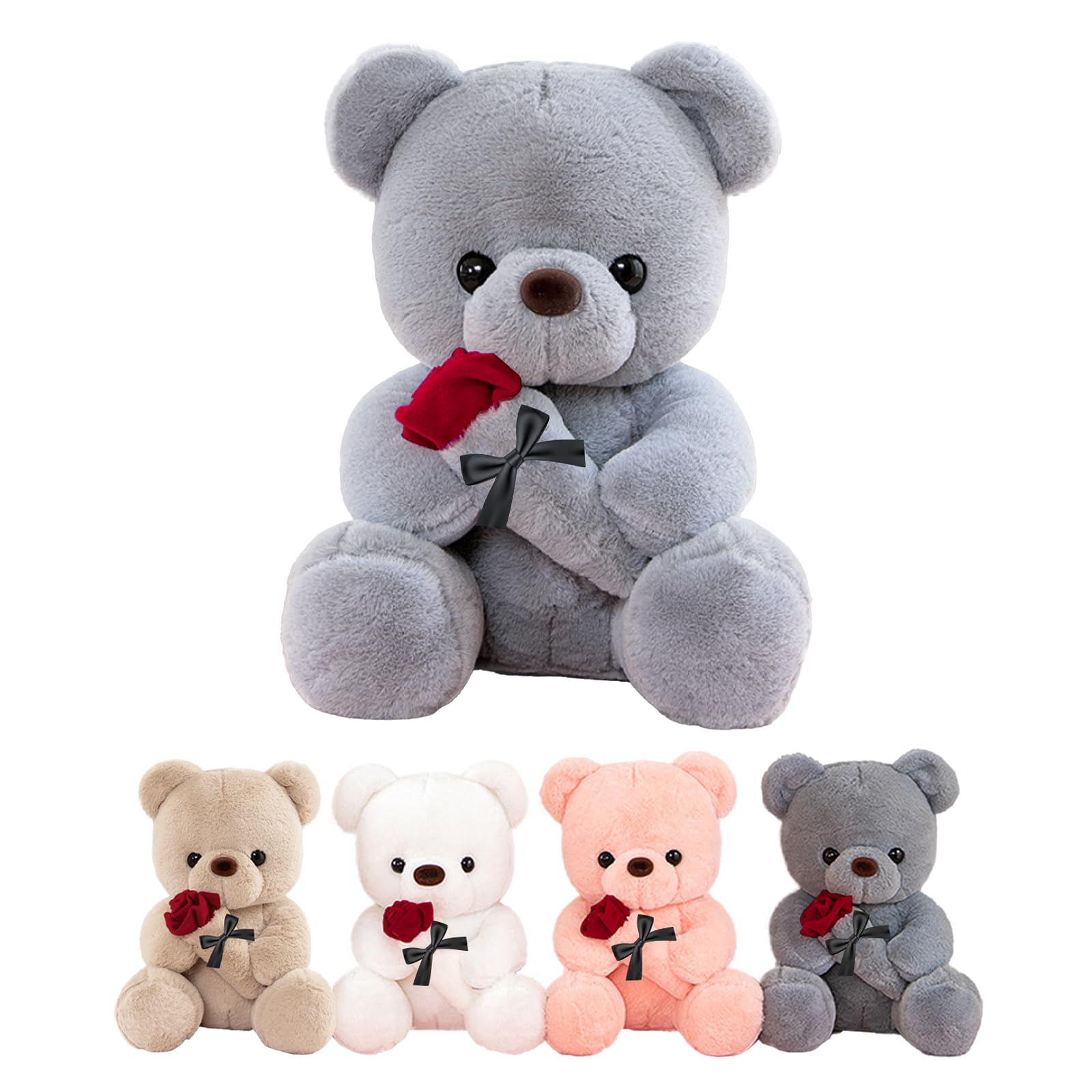 LIHIQIYA Oso de Peluche con Rosa, Regalos Día de la Madre 25cm Oso de Peluche Osito Peluche Tierno Juguete de Peluche con Marrón Regalo de Sant Jordi Aniversario Cumpleaños Originales para Mujer Mamá — view 10