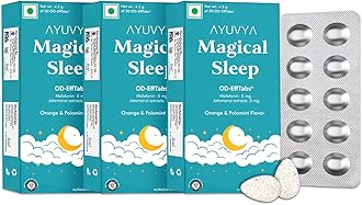 Magical Sleep Melatonin Effervescent Tablets, 30 Tablet, Night Time Sleep Aid, Non Habit Forming, Pack of 3 - As Seen on Shark Tank