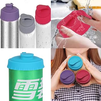 4Pcs Can Covers for Drinks Soda Cans Cover Silicone Lids Can Lids Drinks Cover Cans Protector for Tins with Straw Opening Lids Safe Protector