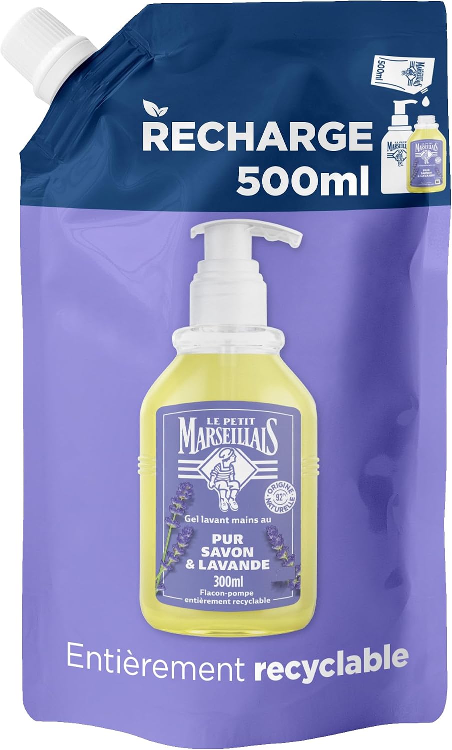 Le Petit Marseillais Recharge Gel Lavant Mains Pur Savon Lavande 500 le-petit-marseillais-recharge-gel-lavant-mains-pur-savon-lavande-500