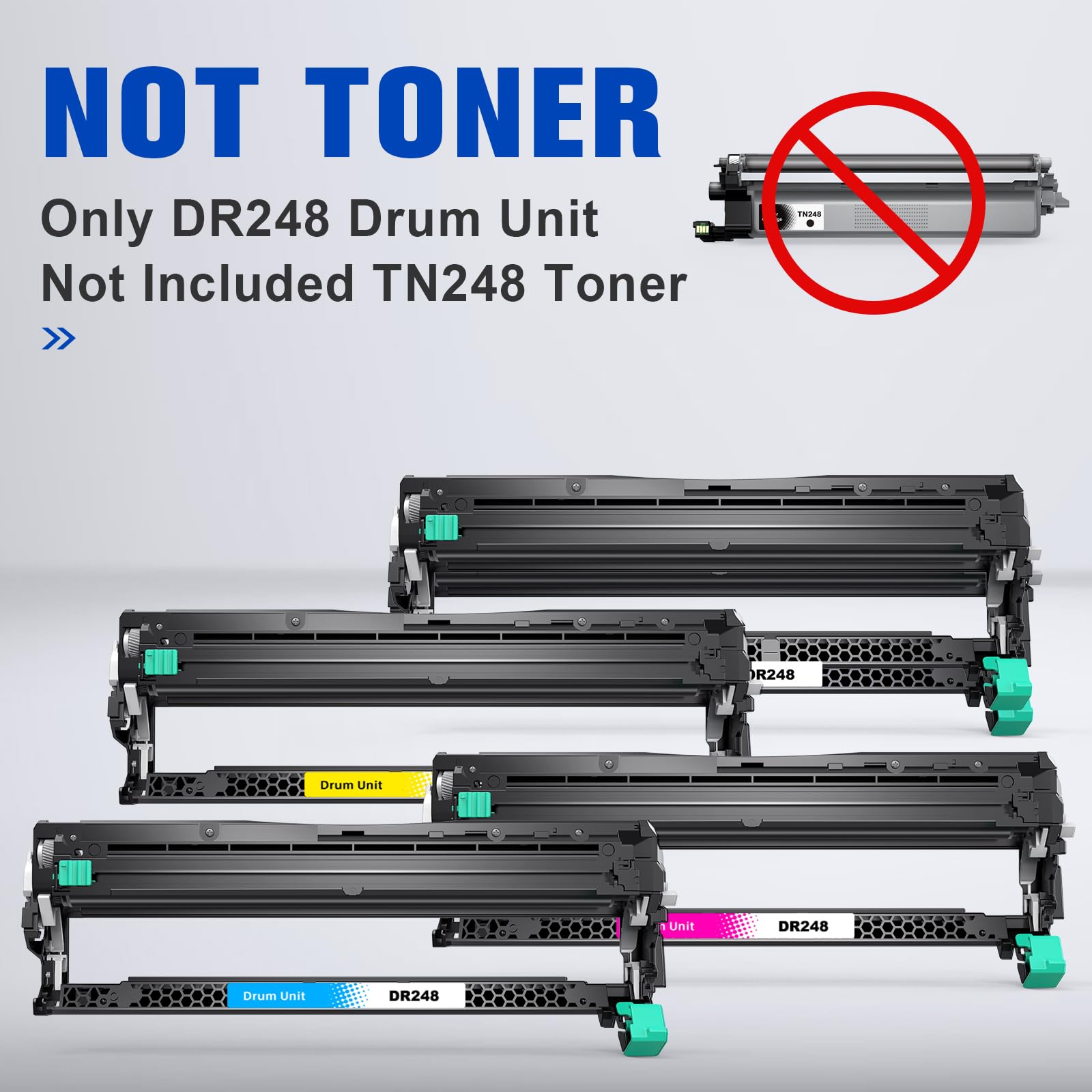 DR248CL DR248 Unité tambour de rechange pour Brother DR248-CL Compatible avec Brother MFC-L3740CDW MFC-L3760CDW MFC-L3740CDWE DCP-L3560CDW HL-L3240CDW MFC-L8390CDW HL-L3220CWE HL-L3220CW HL-L3220CW