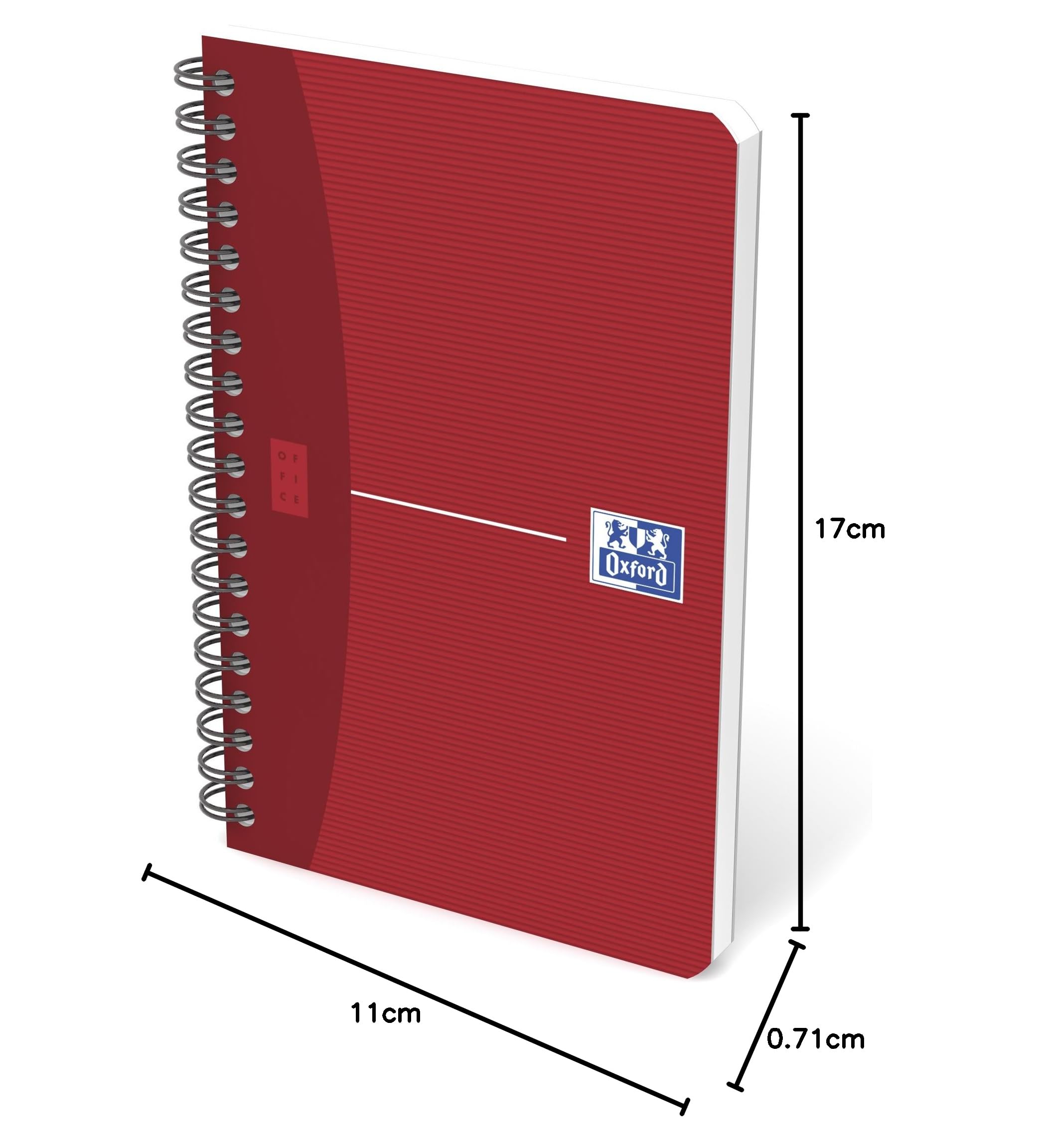 Oxford ufficio quaderno a spirale, flessibile pagine della piattaforma, formato 11 x 17 cm, 180 lati, fogli a righe, 5 x 5, 10 pcs