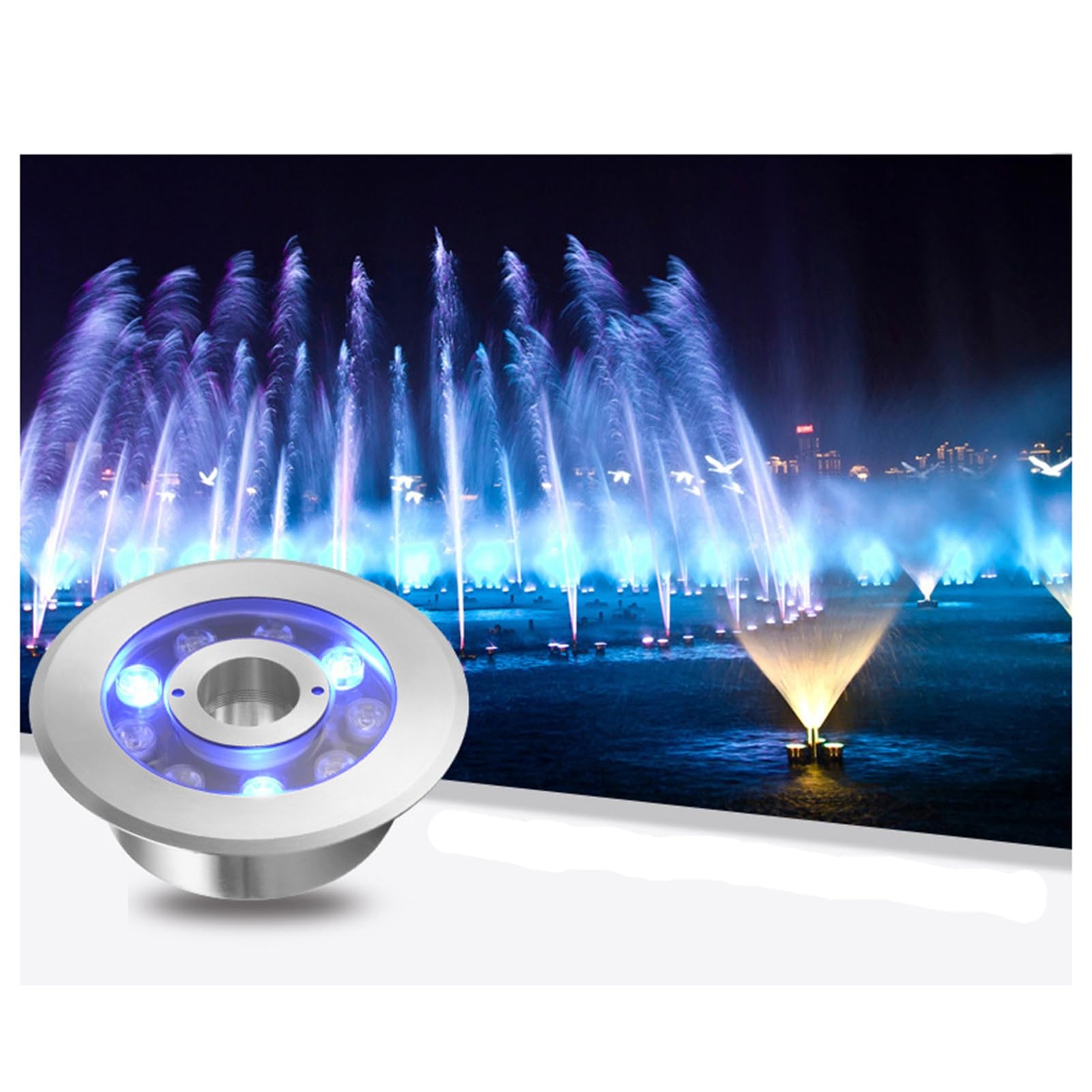 LED Lámpara Subacuática Luz De Piscina Bajo Voltaje AC12/24V IP68 Resistente Al Agua Acero Inoxidable Forma De Anillo Luz De Estanque para Exteriores Estanques Rocallas Luces De Paisaje(Purple,