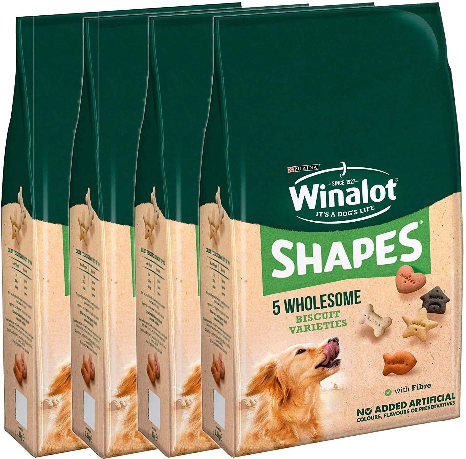 Winalot 2 X Shapes Biscuits Adult Dog Treats Kg, 4 1.8