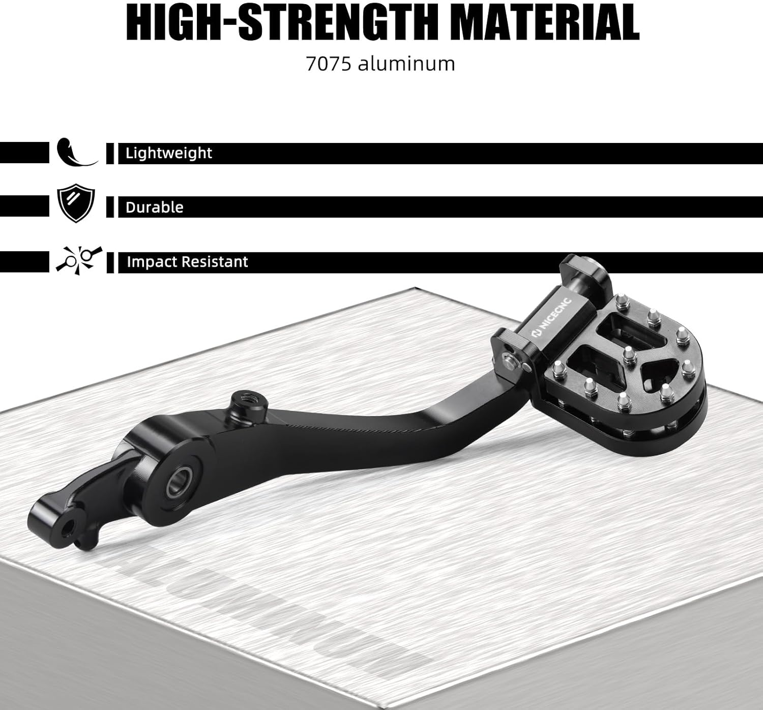 NICECNC Black Adjustable Rear Brake Pedal Compatible with Husqvarna 901 Norden 901/901 Expedition 2022-2025, Compatible with KTM 790 890 Adventure/R/S/Rally 2021-2025, 890 SMT 2023-2025