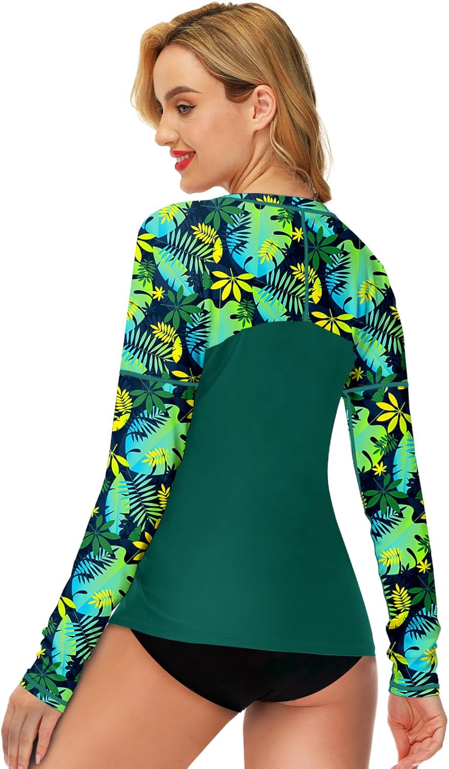 Deerose Womens Rash Guard Long Sleeve Sun Protection Shirts for Swimming - Image 2