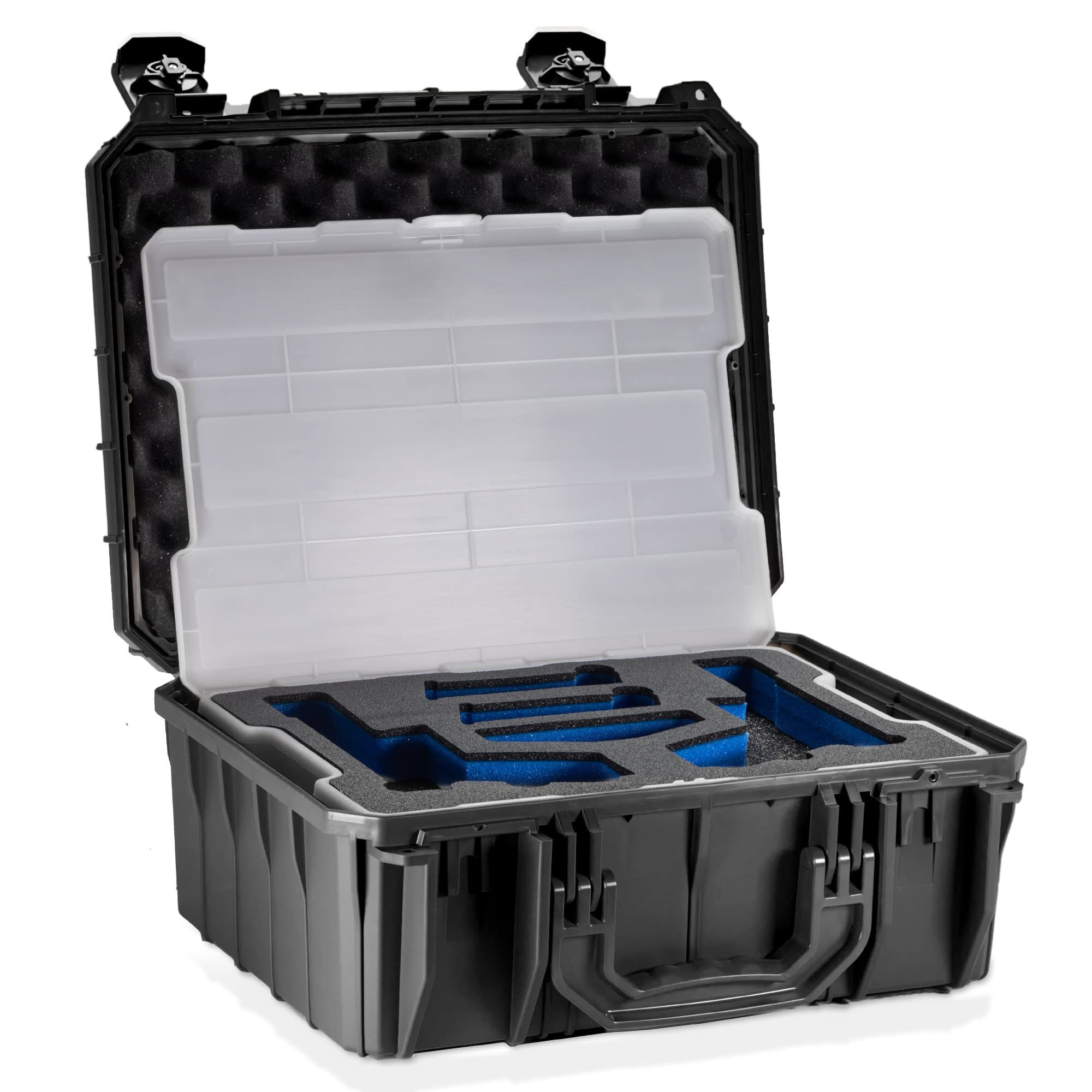 Seahorse 630 Heavy Duty 6 Pistol Case - TSA Approved/Mil Spec / IP67 Waterproof/USA Made for Firearms, Pistols, Handguns; Stores 6 Pistols and 18 Magazines (Black)