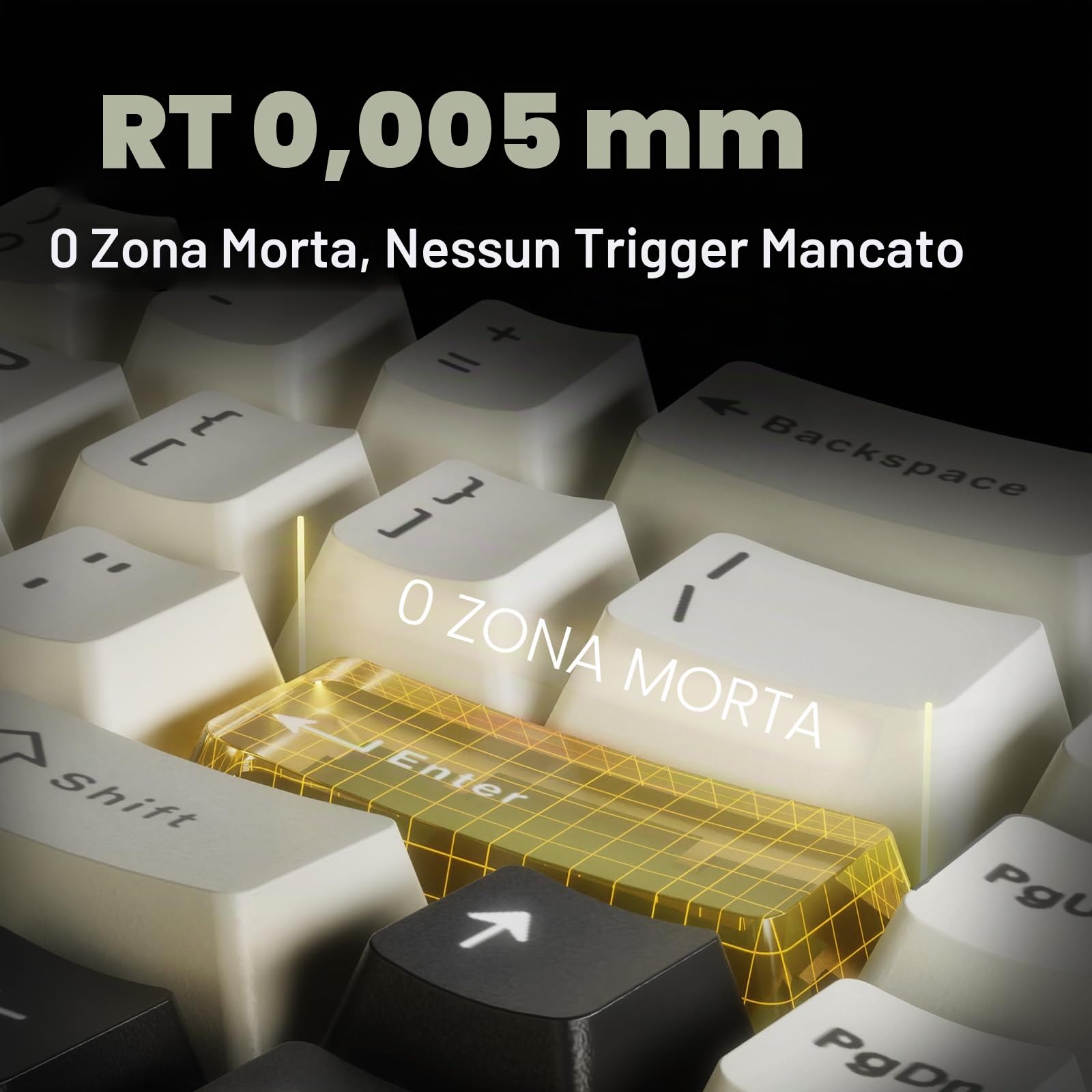 ATTACK SHARK X68MAX HE Tastiera In Alluminio CNC Completo, 8KHz Rapid Trigger, Azionamento Regolabile 0.005mm, Gaming RGB Cablata con Switch Magnetico, Snap Tap, Cavo C01 Ultral (Bianco Stella)