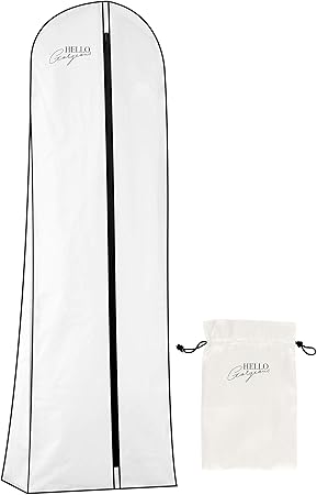 review Premium Wedding Dress and Long Gown Garment Bag | Travel + Storage | 72 In, 10 In Gusset, Breathable