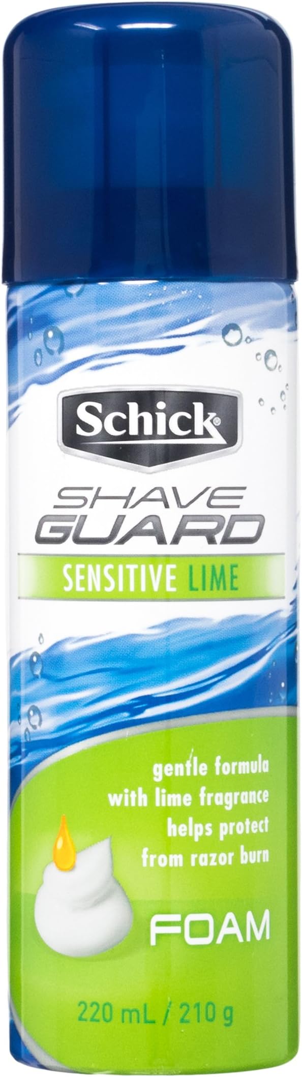 Shave Guard Sensitive Lime Fragrance Shaving Foam-Gentle Formula-Helps Protects From Razor Burn-Smooth Shave-Smooth Glide-Leaves Skin Refreshed And Healthy Looking-No Irritation-220Ml