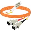 LC to SC Fiber Optic Internet Cable Multimode 62.5125 Duplex OM1 Male to Female - 6FT