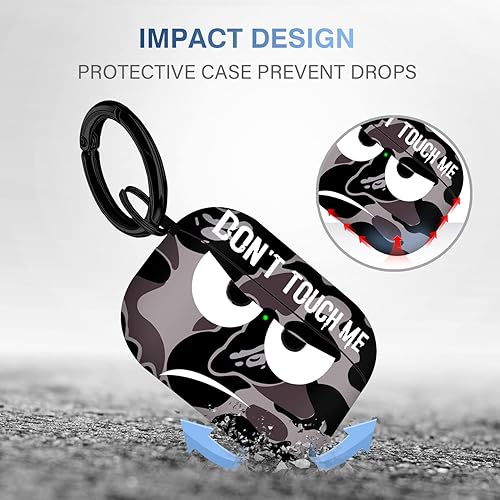 Miniatura 2 de Funda para Airpods Pro de 2 generación 2022, Don't Touch Me for Airpods Pro 2, funda con llavero suave y bonita funda a prueba de golpes para