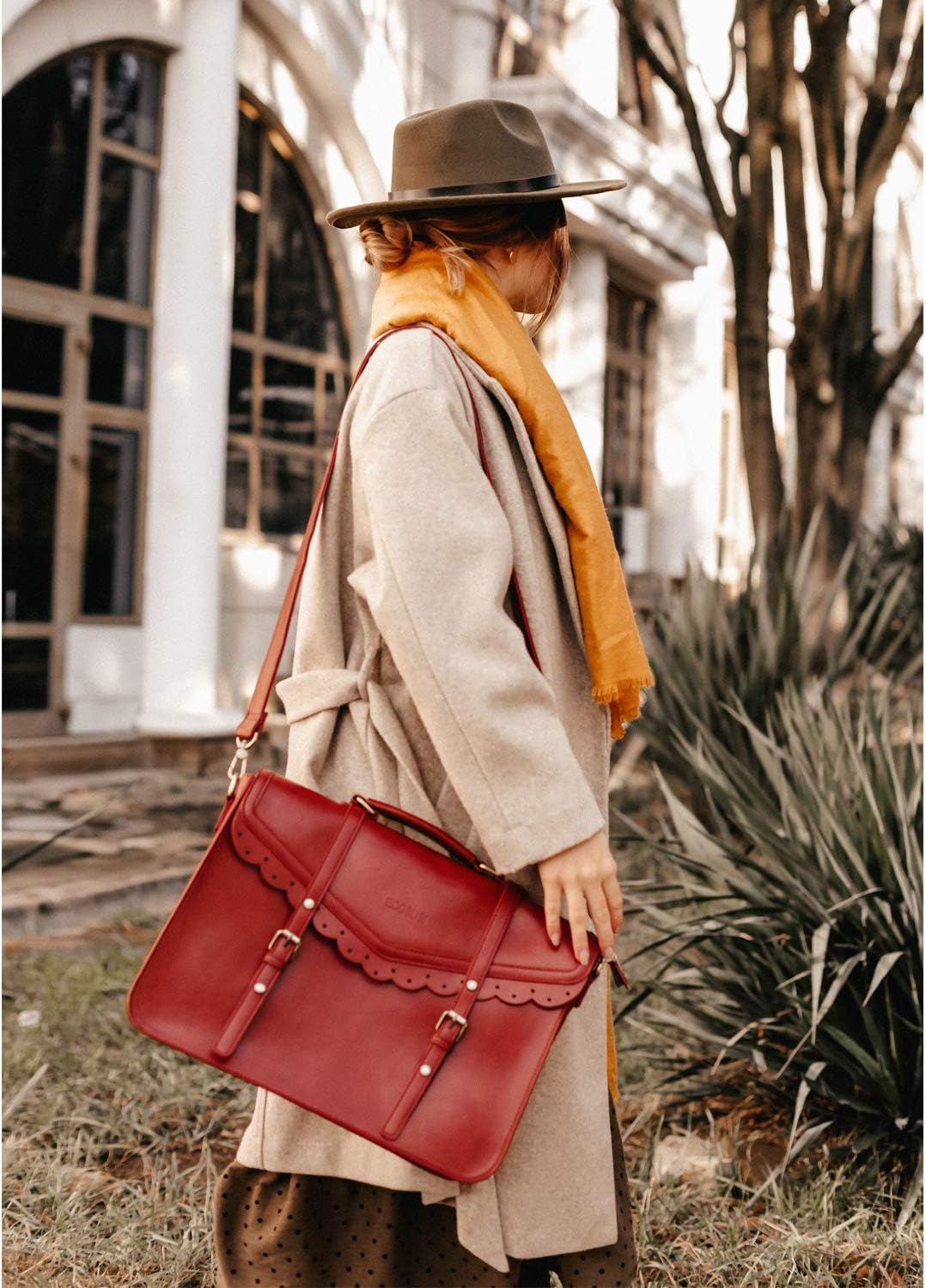 Rеvіеw Dіѕсоunt ECOSUSI Womens Briefcase Leather Messenger Laptop Work Bags for Women Fit 15.6 Laptop