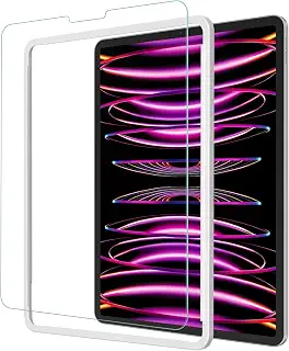 NIMASO ガラスフィルム iPad Pro12.9インチ 2022 第6世代/2021 第5世代/2020 第4世代/2018 第3世代対応 | 保護フィルム 強化 ガラス 指紋防止 衝撃吸収 ガイド枠付き プロ12.9インチ用 NTB18J22