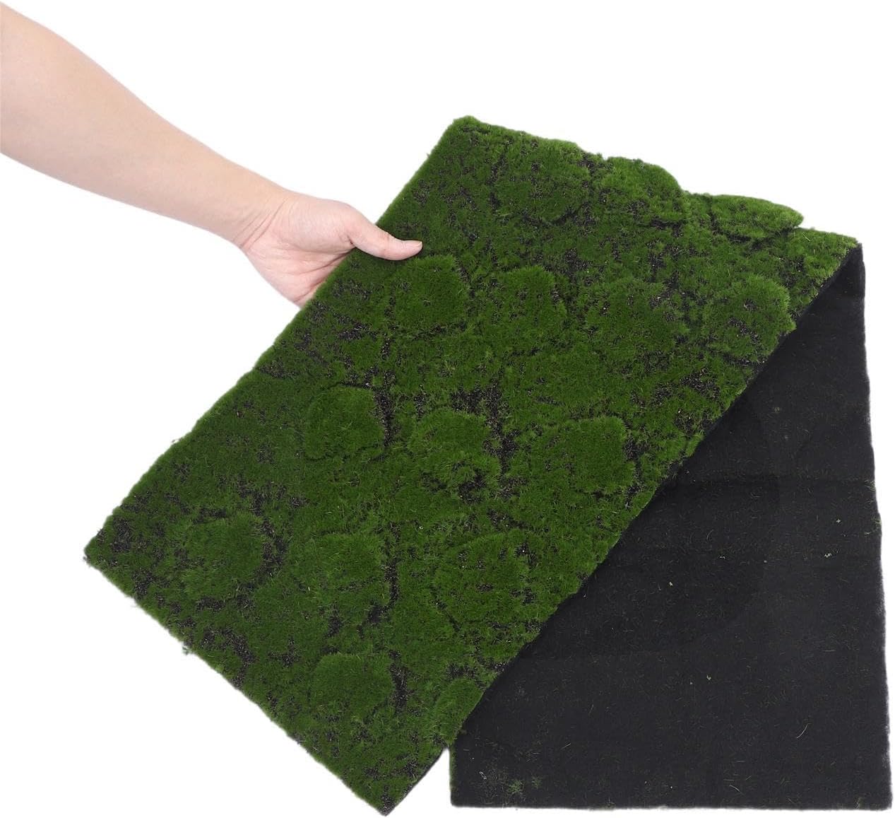Simulation Moss Turf - Artificial Green Moss Rug - 39.4x11.8inch Faux Grass Lawn Mat for Outdoor Garden Landscape Festival Wedding Decor DIY Project