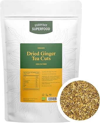 Everyday Superfood Organic Dried Ginger Tea Cuts 190g | Pure Ginger Root