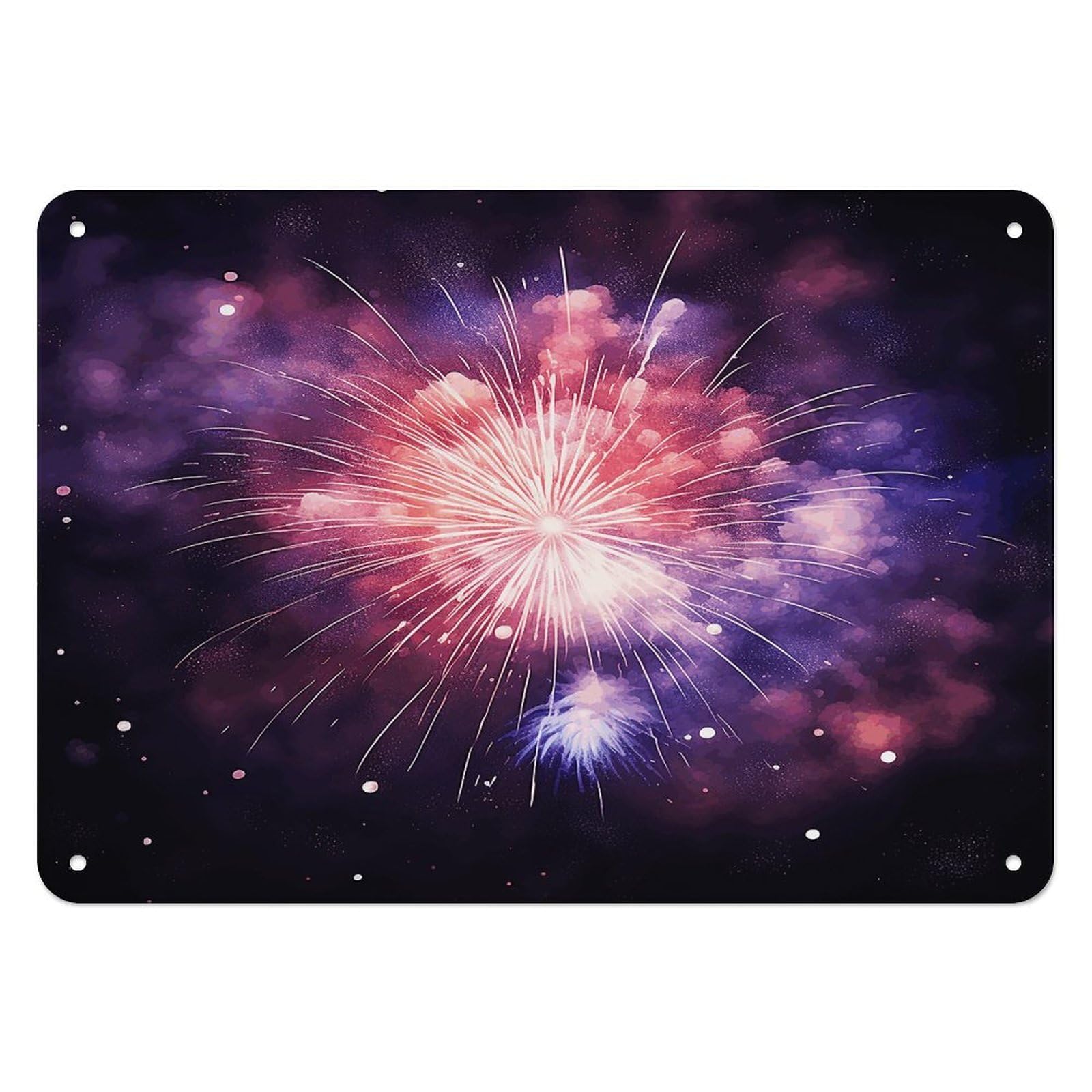 Fodpand Style Exploding Fireworks Retro Vintage Metal Tin Sign,Wall Art Decor Garden Plaque Poster For Bedrooms Yard Bars Pubs Patios Porches 7.9X5.5 Inch