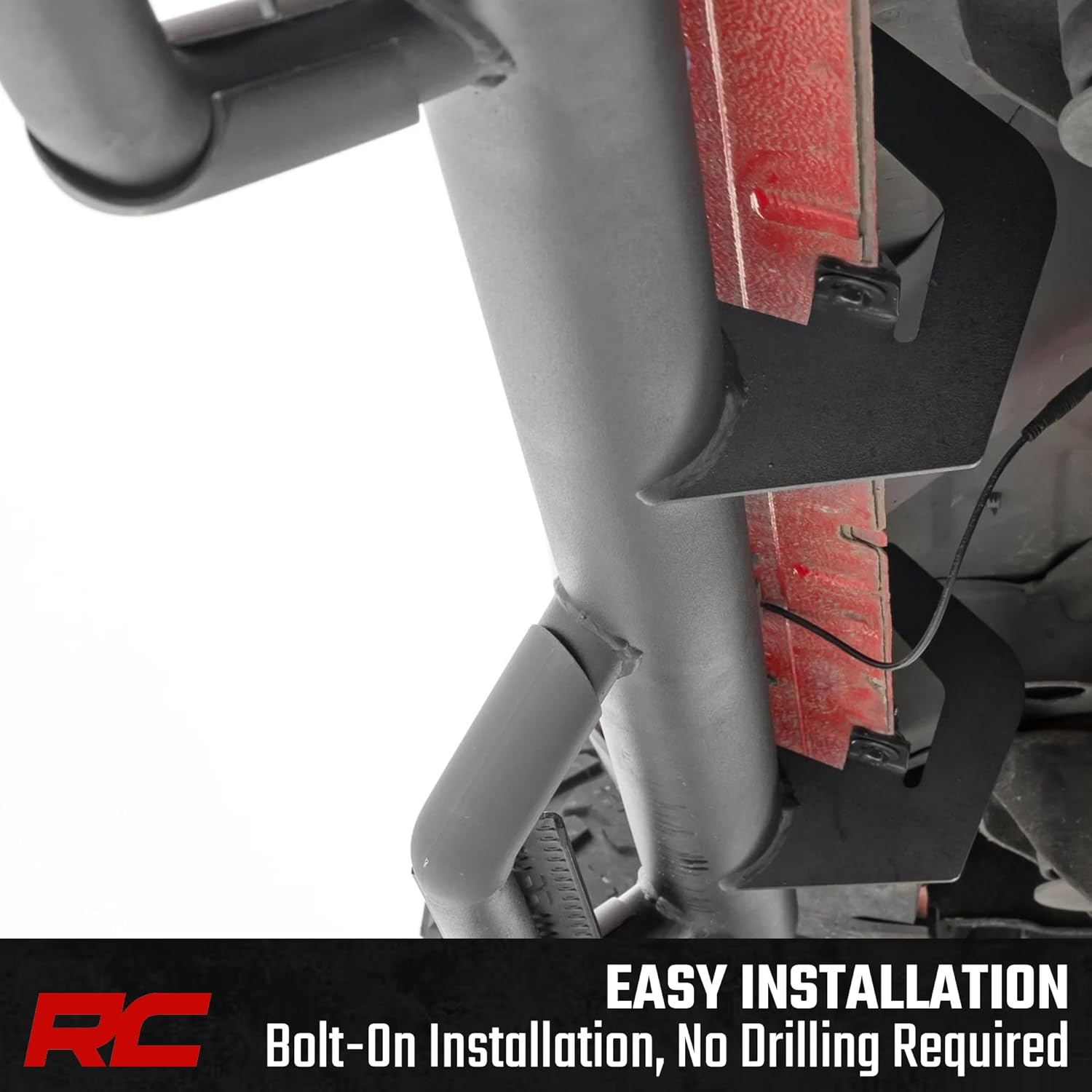 Rough Country Nerf Step Bars for Chevy Silverado & GMC Sierra 1500 (2014-2018) Extended Cab - Rugged Side Steps, Easy Bolt-On Install, Off-Road Ready