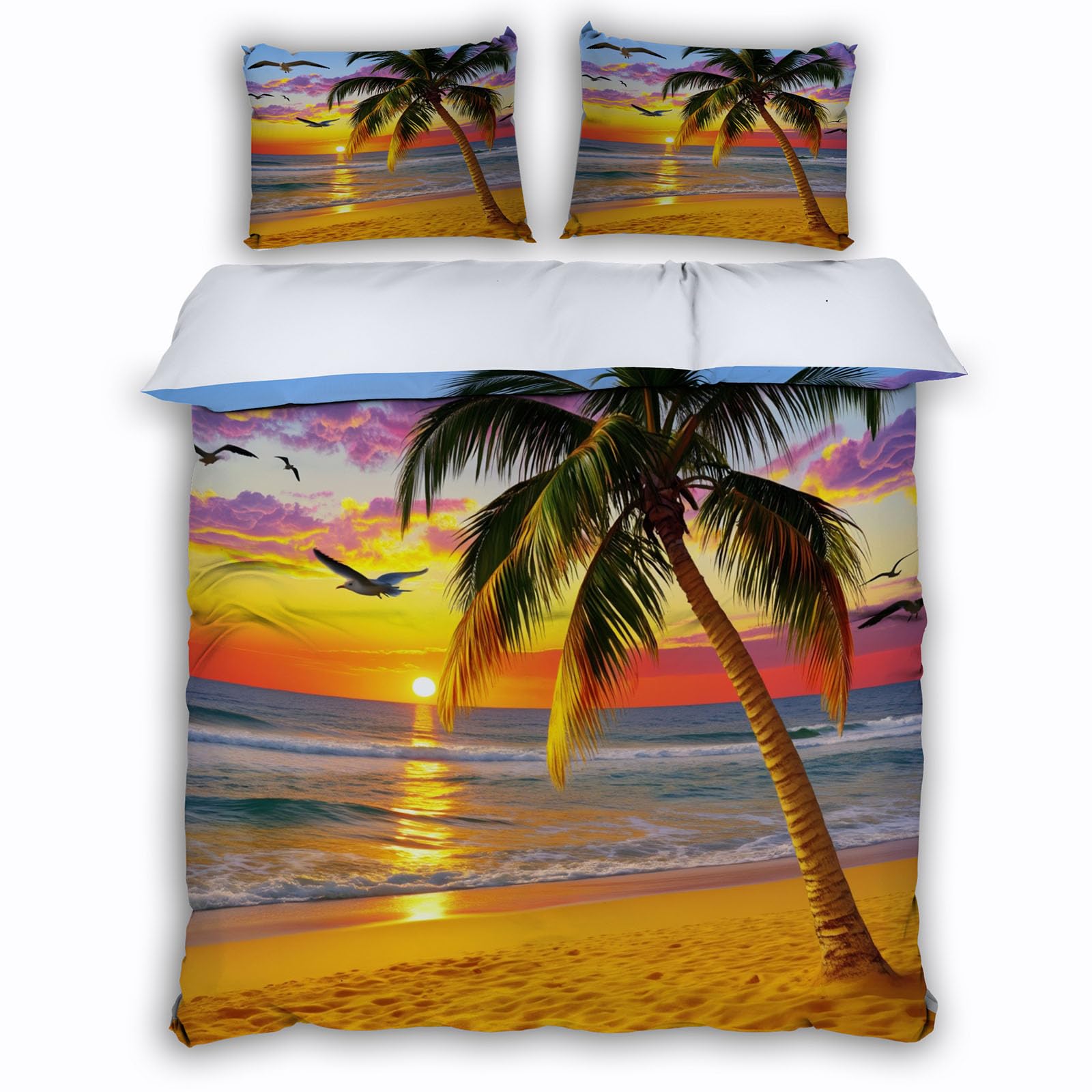 Housse de couette tropicale 200x200cm pour chambre évasion