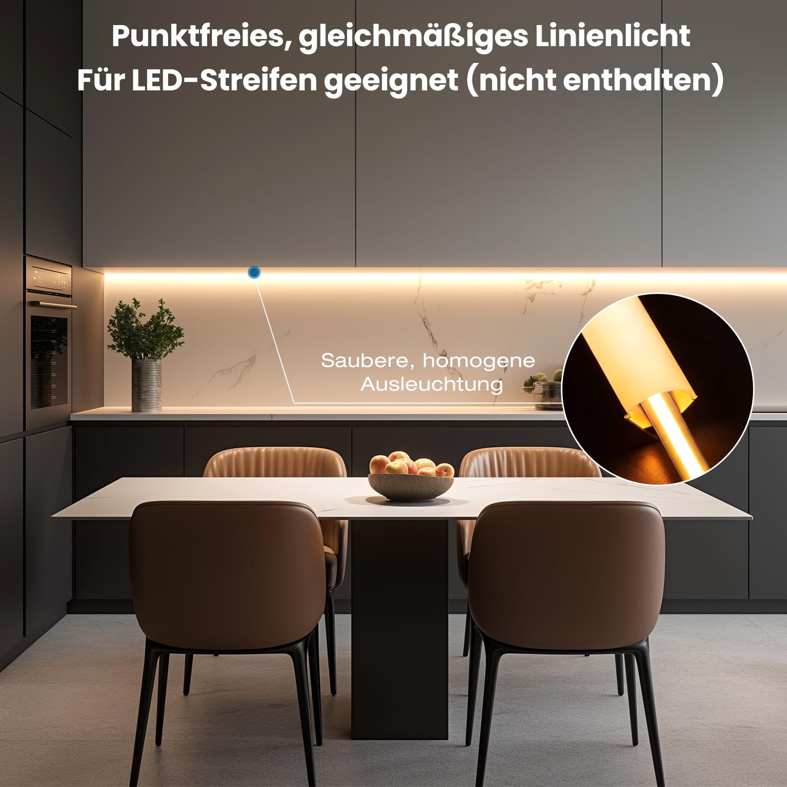 Zestaw 10 profili aluminiowych LED, srebrny kanał aluminiowy LED w kształcie litery U z mlecznobiałą pokrywą, zaślepkami i klipsami montażowymi, aluminiowy profil wytłaczany do taśm LED V02