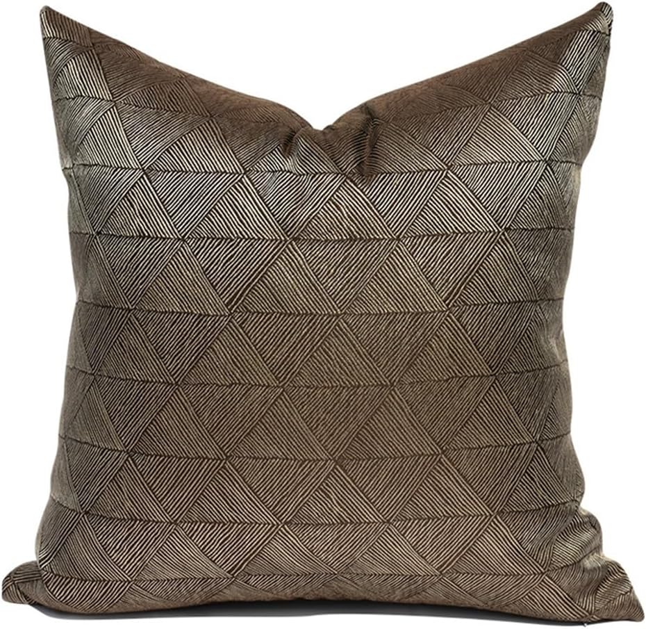 HBJWOV Brown Living Room Sofa Pillow Cushion Double-Sided ometric Pattern Chair Cover