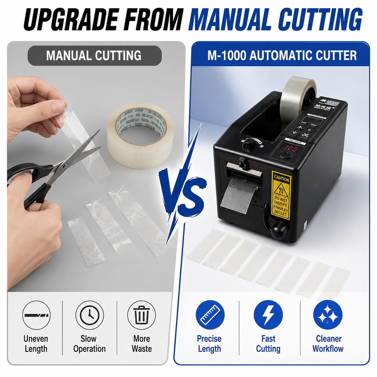 Distributore di nastro elettrico, M-1000 taglierina automatica per nastro