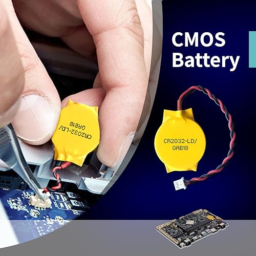 Miniatura 7 de EEMB Paquete de 10 baterías CMOS 3V CR2032 con cables de cable y conector MOLEX Batería de repuesto para computadora